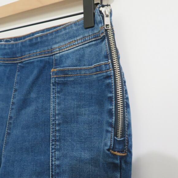 Anthropologie Pilcro and the Letterpress Womens Sz 28 Blue Cropped Bootcut Jeans - Picture 4 of 9